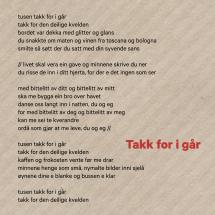 Takk for i går